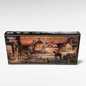 Terry Redlin Trimming the Tree 700 Piece Panoramic Puzzle